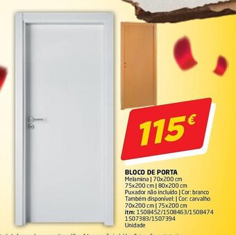Bricomarché BLOCO DE PORTA Melamina | 70x200 cm 75x200 cm | 80x200 cm promoção