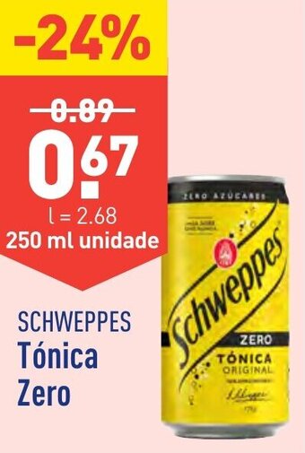 ALDI SCHWEPPES Tónica Zero promoção