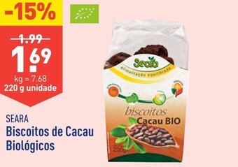 ALDI SEARA Biscoitos de Cacau Biológicos promoção