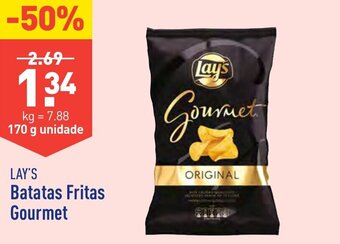 ALDI LAY'S Batatas Fritas Gourmet promoção