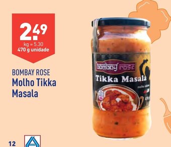 ALDI BOMBAY ROSE Molho Tikka Masala promoção