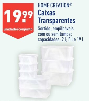 ALDI HOME CREATION Caixas Transparentes promoção