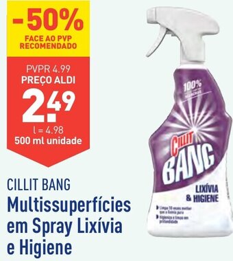 ALDI CILLIT BANG Multissuperfícies em Spray Lixívia e Higiene promoção