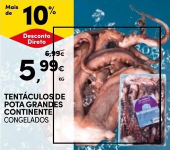 Continente TENTÁCULOS DE POTA GRANDES CONTINENTE CONGELADOS promoção