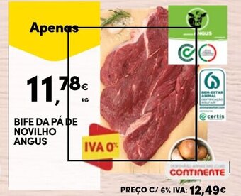 Continente BIFE DA PÁ DE NOVILHO ANGUS promoção