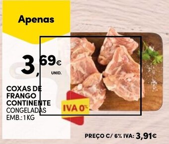 Continente COXAS DE FRANGO CONTINENTE CONGELADAS EMB.: 1KG promoção