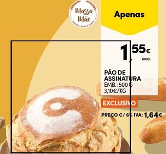 Continente PÃO DE ASSINATURA EMB 500G promoção