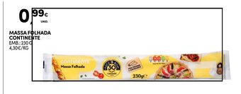 Continente MASSA FOLHADA CONTINENTE EMB.: 230 G promoção