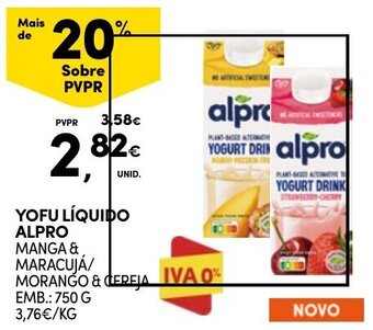 Continente YOFU LÍQUIDO ALPRO EMB. 750G promoção