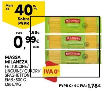 Continente MASSA MILANEZA EMB.: 500 G promoção