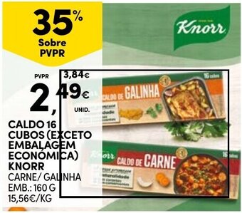 Continente CALDO 16 CUBOS (EXCETO EMBALAGEM ECONÓMICA) KNORR promoção