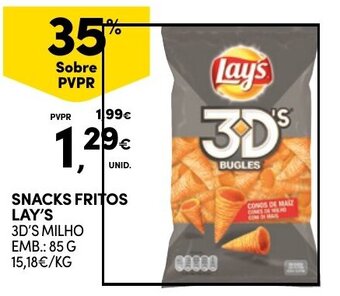 Continente SNACKS FRITOS LAY'S 3D'S MILHO EMB.: 85 G promoção