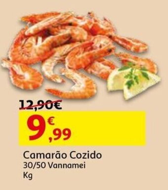 Auchan Camarão Cozido 30/50 Vannamei Kg promoção