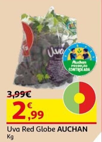 Auchan Uva Red Globe AUCHAN Kg promoção