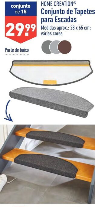 ALDI HOME CREATION Conjunto de Tapetes para Escadas promoção