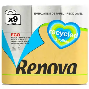 Continente Papel higiénico 3 folhas 100% recycled promoção