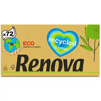 Continente Lenços faciais 100% recycled 3 folhas promoção