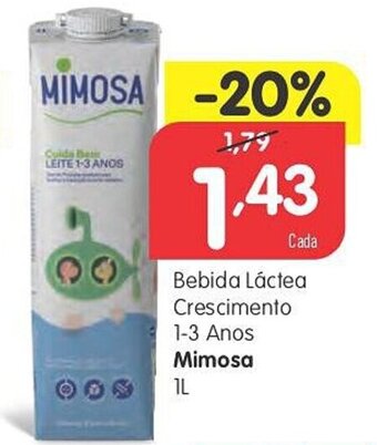 Minipreço Bebida Láctea Crescimento 1-3 Anos Mimosa 1L promoção