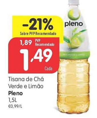Tisana de Chá Verde e Limão Pleno 1.5L
