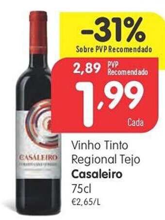 Minipreço Vinho Tinto Regional Tejo Casaleiro 75cl promoção