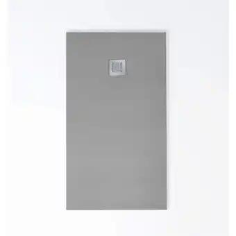 Brico Depôt Plato de ducha de resina textura pizarra110x80cm - color:hormigón promoção