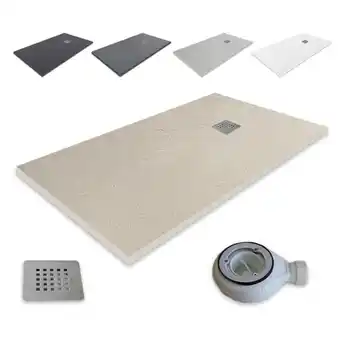 Brico Depôt Plato de ducha resina extraplano outletaseo -【100x70, beige-1172】 promoção