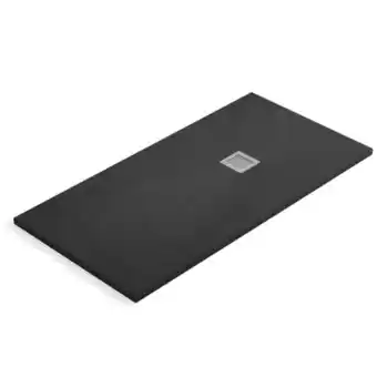 Brico Depôt Plato ducha de resina extraplano | 180 x 70 cm | textura pizarra suave | antracita promoção