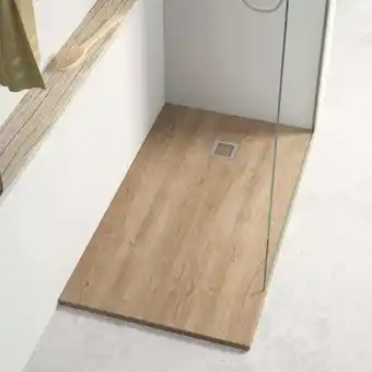 Brico Depôt Plato ducha de resina extraplano roble natural | 190 x 85 cm | roble natural promoção