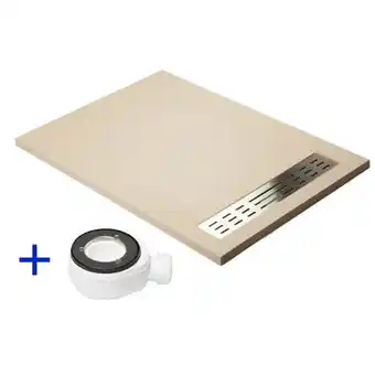 Brico Depôt Base de duche premium de mineral antiderrapante 80x130 bege - ral 9001 promoção