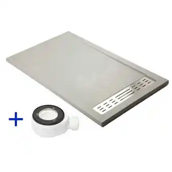 Brico Depôt Base de duche premium de mineral antiderrapante 80x190 cinzento - ral 7037 promoção