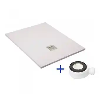 Brico Depôt Base de duche natural de mineral antiderrapante 70x190 branco - ral 9003 promoção