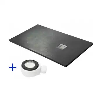 Brico Depôt Plato de ducha grafito ral 7016 100x160 promoção