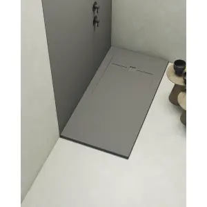 Brico Depôt Plato de ducha poalgi - 70x180 cm - gris - serie gneis - extraplano promoção