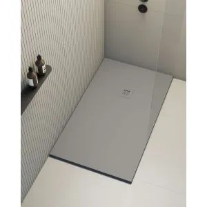 Brico Depôt Plato de ducha poalgi - 100x120 cm - gris - serie hos's - extraplano promoção