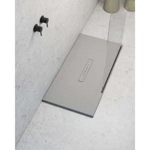 Brico Depôt Plato de ducha poalgi - 90x100 cm - humo - serie clay - extraplano promoção