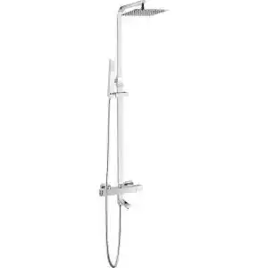 Brico Depôt Valaz banheira/barreira termostática cromada quadrada segura série - 30cm promoção