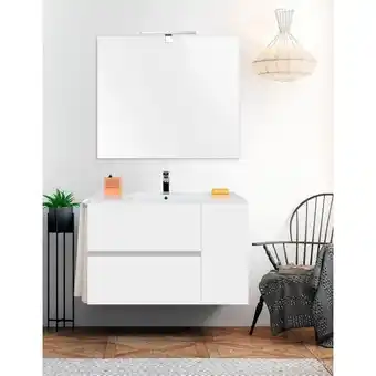 Brico Depôt Móvel de banho itaca com lavatório e espelho branco 120x45cm promoção
