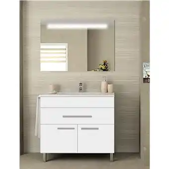 Brico Depôt Móvel de banho bahia lavatório e espelho branco 60x35cm promoção