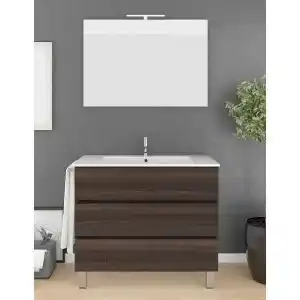 Móvel de banho imperia com lavatório grosso espelho fresno tea 70x45cm
