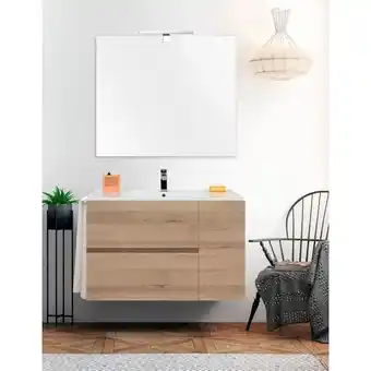 Brico Depôt Móvel de banho itaca com lavatório e espelho stepa 80x45cm promoção