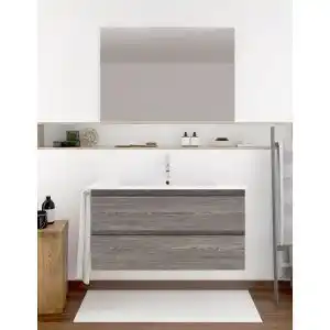 Brico Depôt Móvel de banho ibiza, lavatório grosso e espelho oak smoky 70x45cm promoção