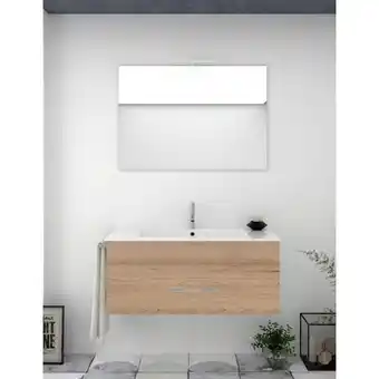 Brico Depôt Móvel de casa de banho florencia com lavatório y espelho stepa 75x45cm promoção