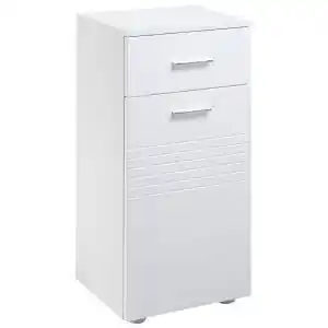 Brico Depôt Armario de baño melamina de madera blanco 35x30x77.5 cm promoção