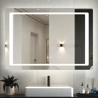 Brico Depôt Espelho de casa de banho led 100×70cm + anti-embaciamento promoção