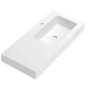 Brico Depôt Lavabo con faldón para baño solid surface suspendida blanco mate 90cm (20+70) promoção