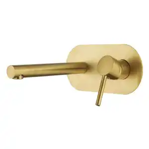 Brico Depôt Grifo de lavabo empotrado redondo monomando dorado cepillado serie duero promoção