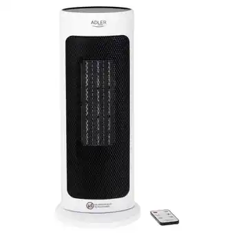 Aquecedor cerâmico, controlo remoto, temperat adler ad7738 2000w