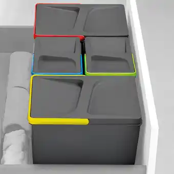 Brico Depôt Emuca juego de contenedores con base recycle para cajón cocina promoção