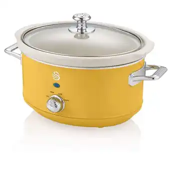 Retro slow cooker 3,5l, panela de cerâmica an swan sf17021yelneu amarelo 20