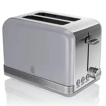 Brico Depôt Retro torradeira de pão em fatias largas 2 fa swan st19010grneu cinza 800w promoção